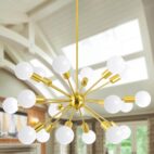 18-Light Gold Sputnik Chandelier