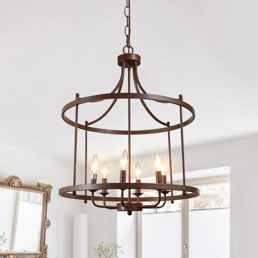 Drum Cage Metal Chandelier