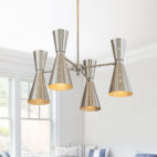 Cone Shaped Metal Chandelier