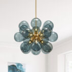 Modern Blue Bubble Chandelier