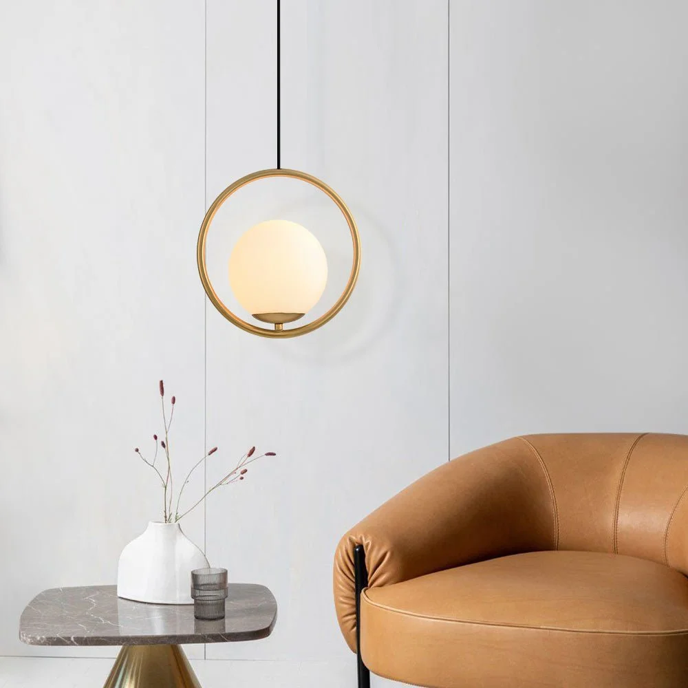 Minimalist Brass Hanging Glass