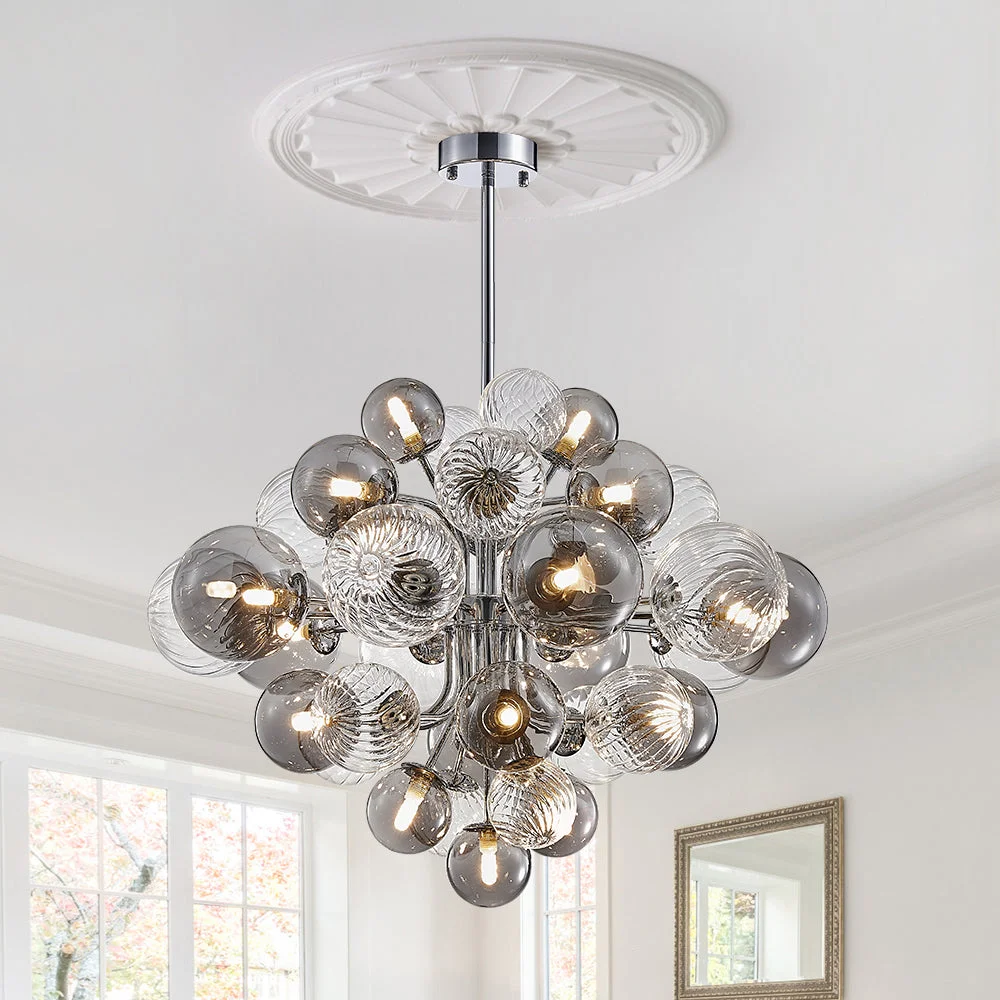 Glass Sphere Bubble Chandelier