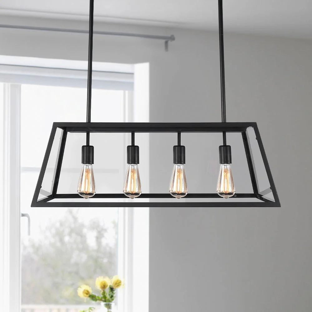 Black Rectangle Pendant Light