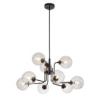 Chandelier-Modern 9-Light Glass Globe Sputnik Chandelier