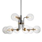 Chandelier-Modern 9-Light Glass Globe Sputnik Chandelier