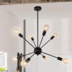 Chandelier-Modern Farmhouse Industrial Sputnik Chandelier