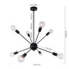 Chandelier-Modern Farmhouse Industrial Sputnik Chandelier