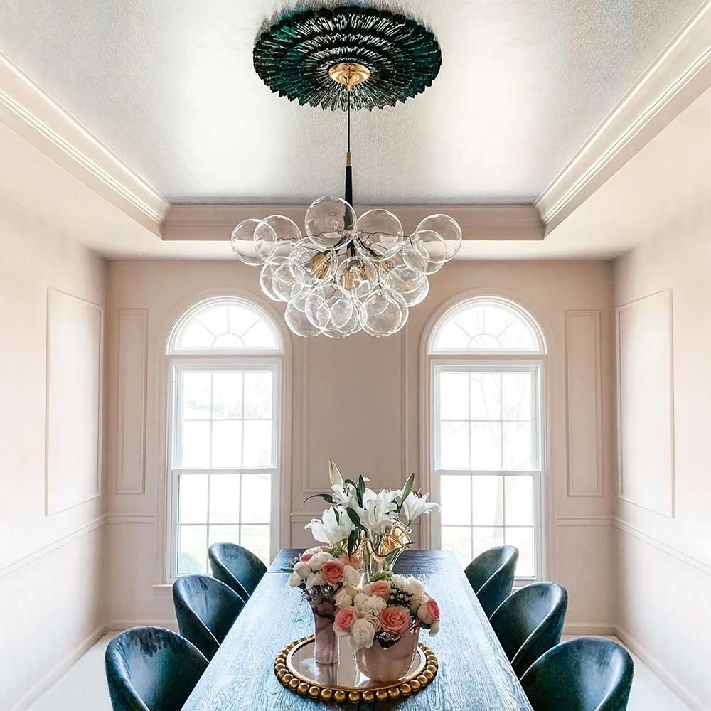 globe cluster bubble chandelier