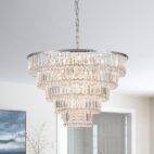 Elegant Faceted Crystal Chandelier