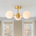 Frosted Glass Semi Flush Mount