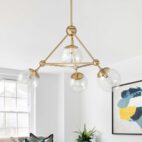 Pyramid Glass Globe Chandelier