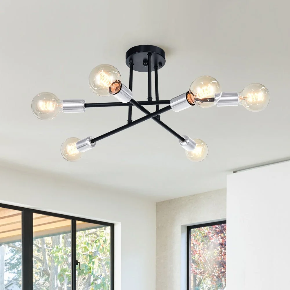 Sputnik Semi Flush Mount Ceiling Light