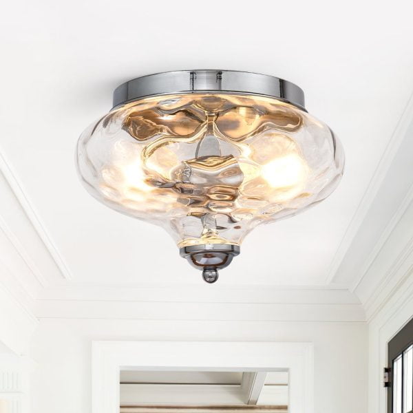 Modern Hammered Glass Ceiling Light