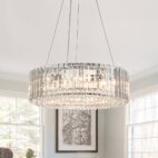 Round Drum Crystal Chandelier