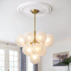 Glass Grape Bubble Chandelier