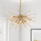 Modern Sunburst Sputnik Chandelier