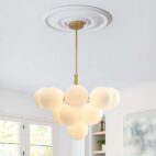 Milky Glass Bubble Chandelier