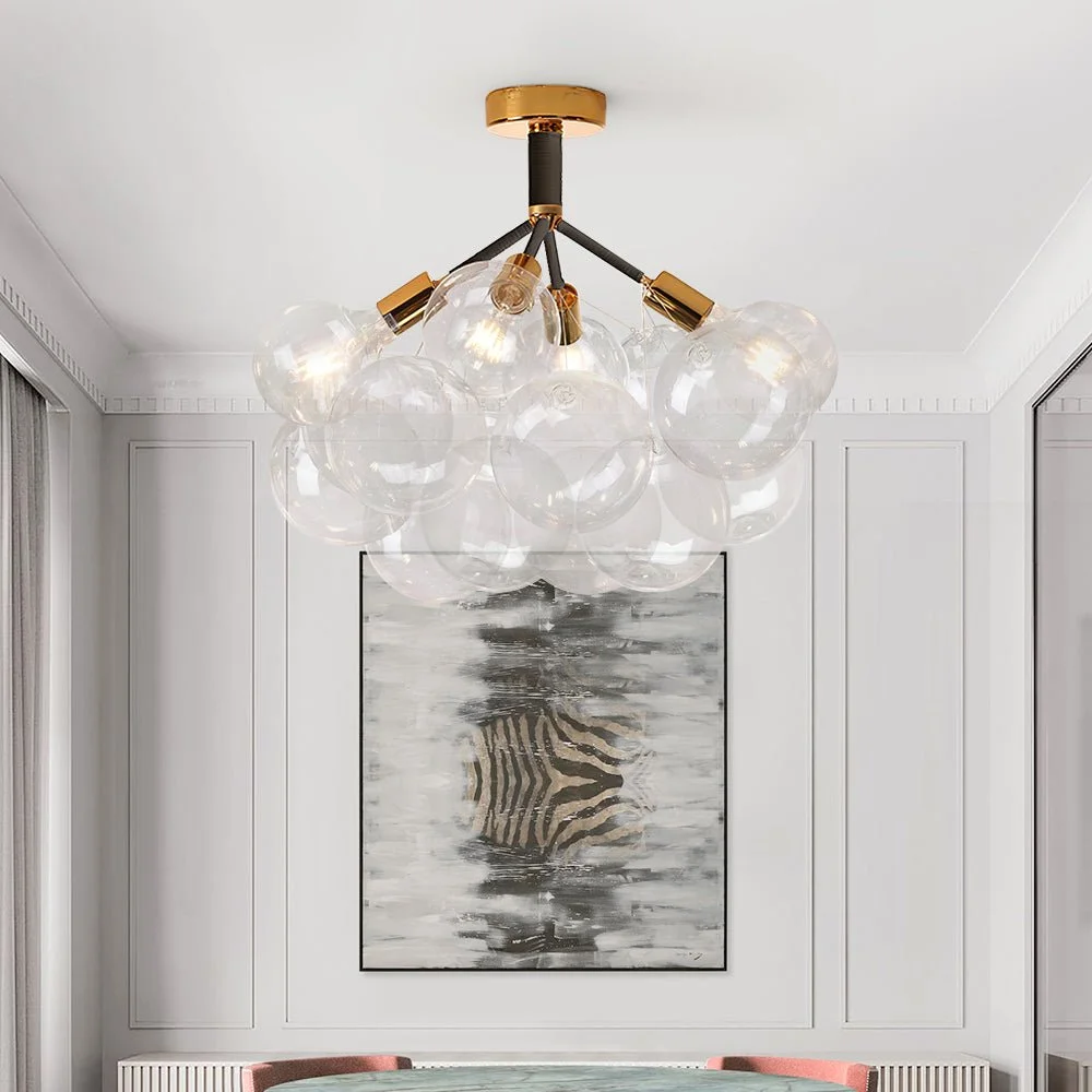 Glass Cluster Bubble Chandelier