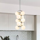 Staggered Glass Globe Chandelier