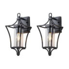 chandelierias-outdoor-lantern-wall-sconce-with-clear-glass-for-porch-wall-light-matte-black-2-pack-308879