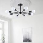 Black Sputnik Light Fixture