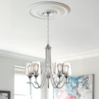 Clear Glass Metal Chandelier