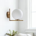 Glass Globe Wall Sconce