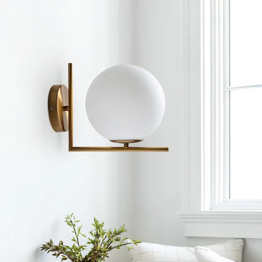 Glass Globe Wall Sconce