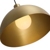 Pendant-Mid-Century Single Light Brass Dome Pendant
