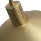 Pendant-Mid-Century Single Light Brass Dome Pendant