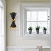 Wall Sconce-Mid Century 2-Light Cone Wall Sconce