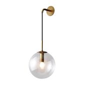 Wall Sconce-Mid-Century Glass Globe Hanging Wall Sconce