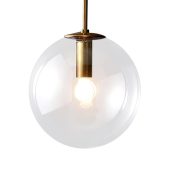 Wall Sconce-Mid-Century Glass Globe Hanging Wall Sconce